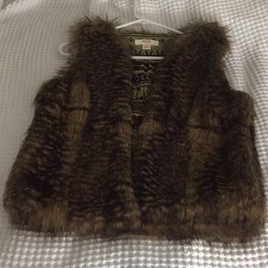 Faux fur vest